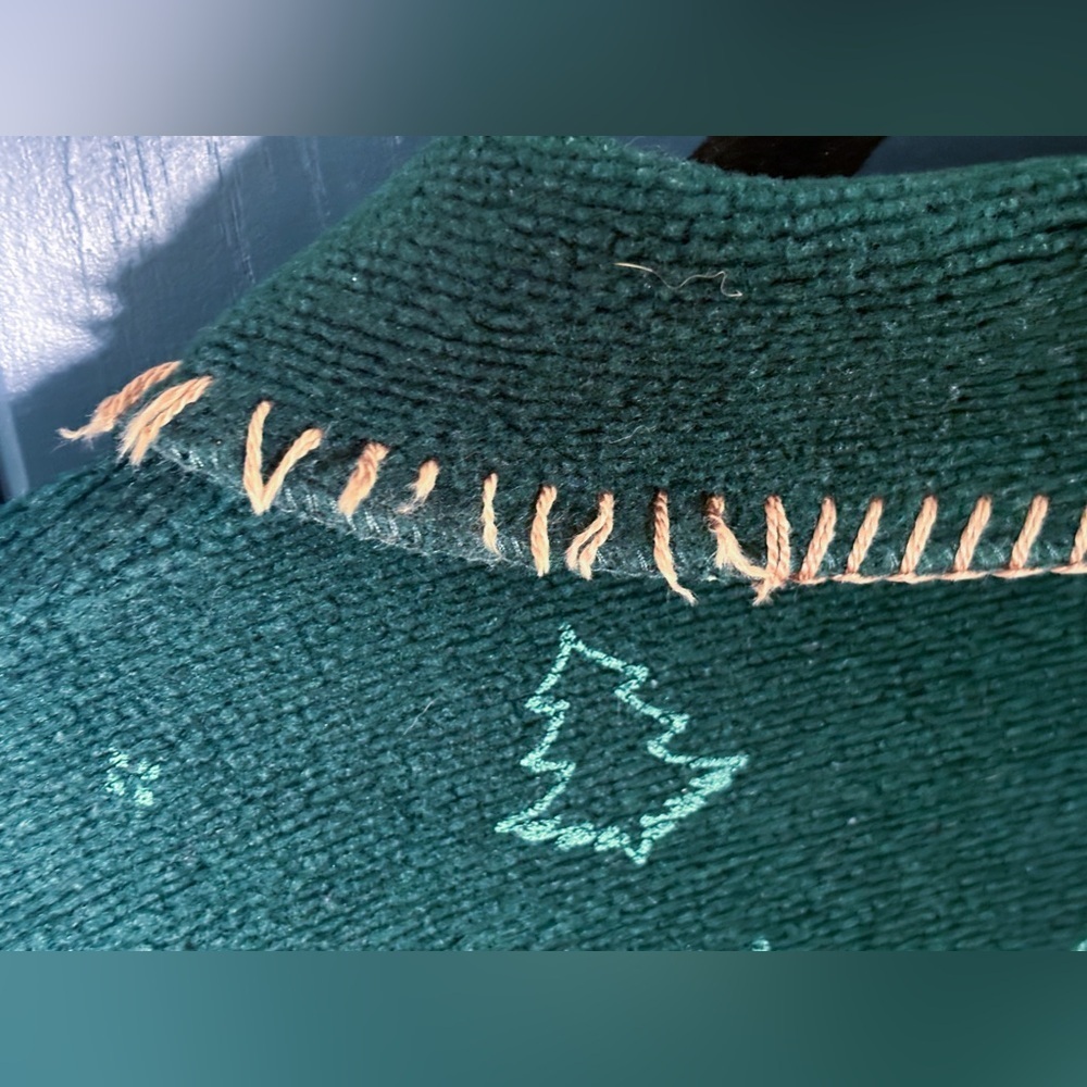 Vintage Forest Green Pine Tree Jacket Shacket Large Cottage Goblin Core Read View 5